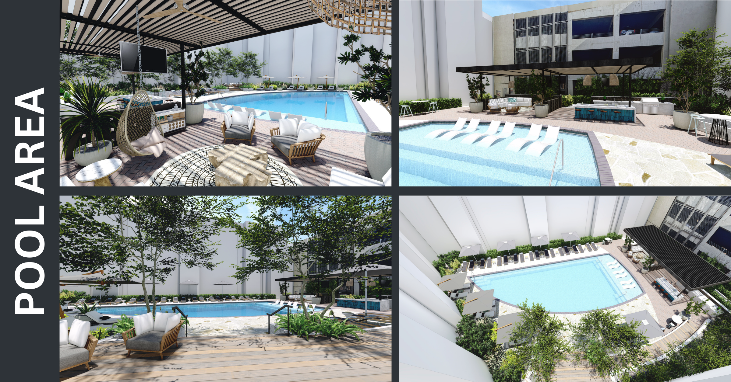 Rendering Images of Pool and cabana Renovations
