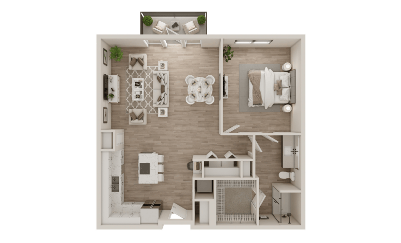  Renovated A4 |1 bed 1 bath | 944 sq. ft.