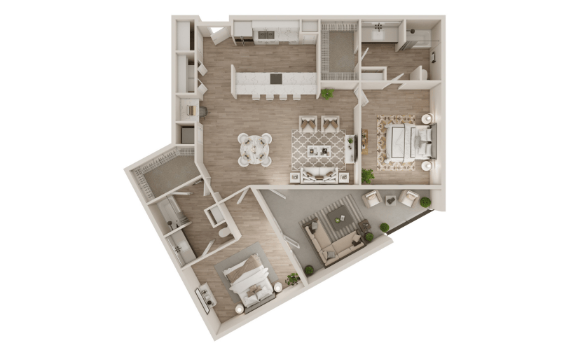 Renovated  B3 | 2 Beds 2 Bats | 1378 sq. ft.