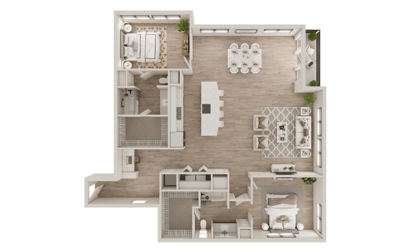 Renovated  B5 | 2 Beds 2 Baths | 1600 sq. ft.
