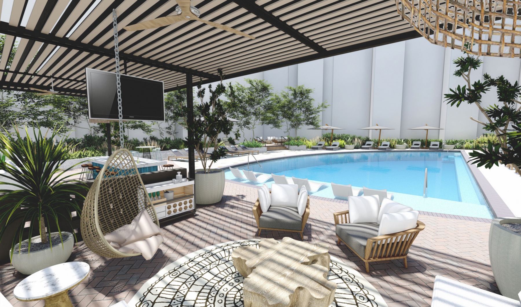 Resort style Pool Rendering Adelphi