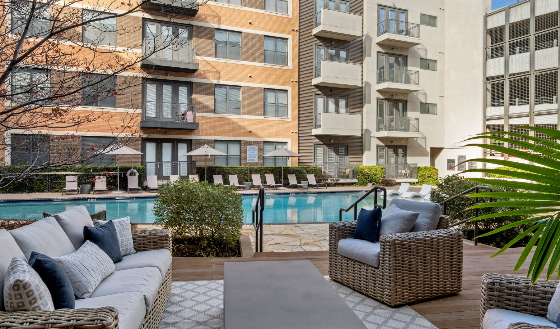 Resort style pool at Adelphi