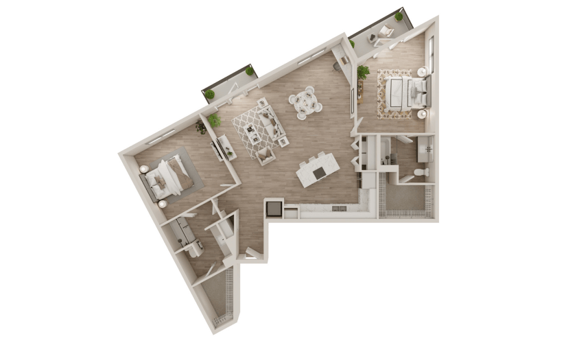 Renovated  B4 Layout | 2 Beds 2 Baths | 1484 sq. ft.